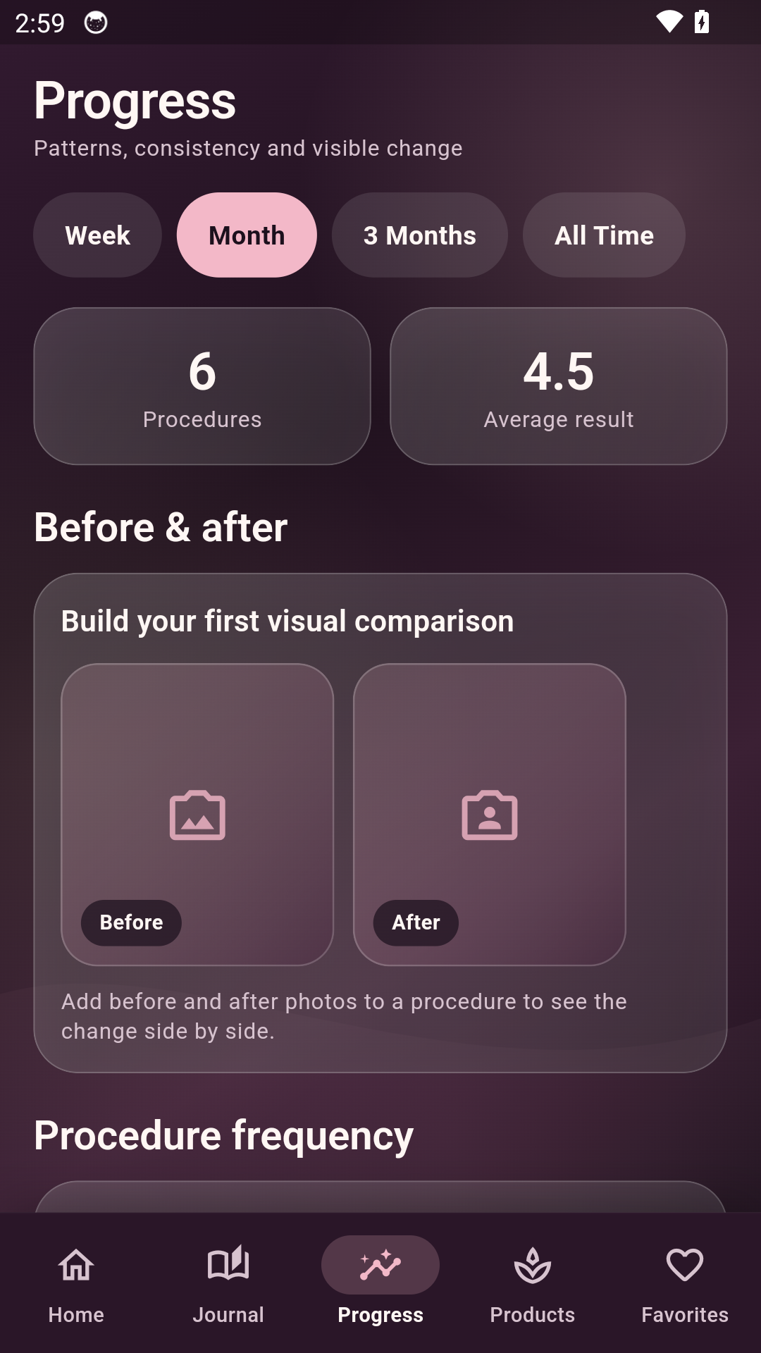 Progress screen in Radiant Reflections